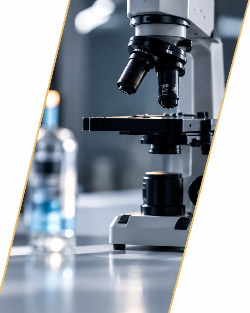 Microscopio in laboratorio